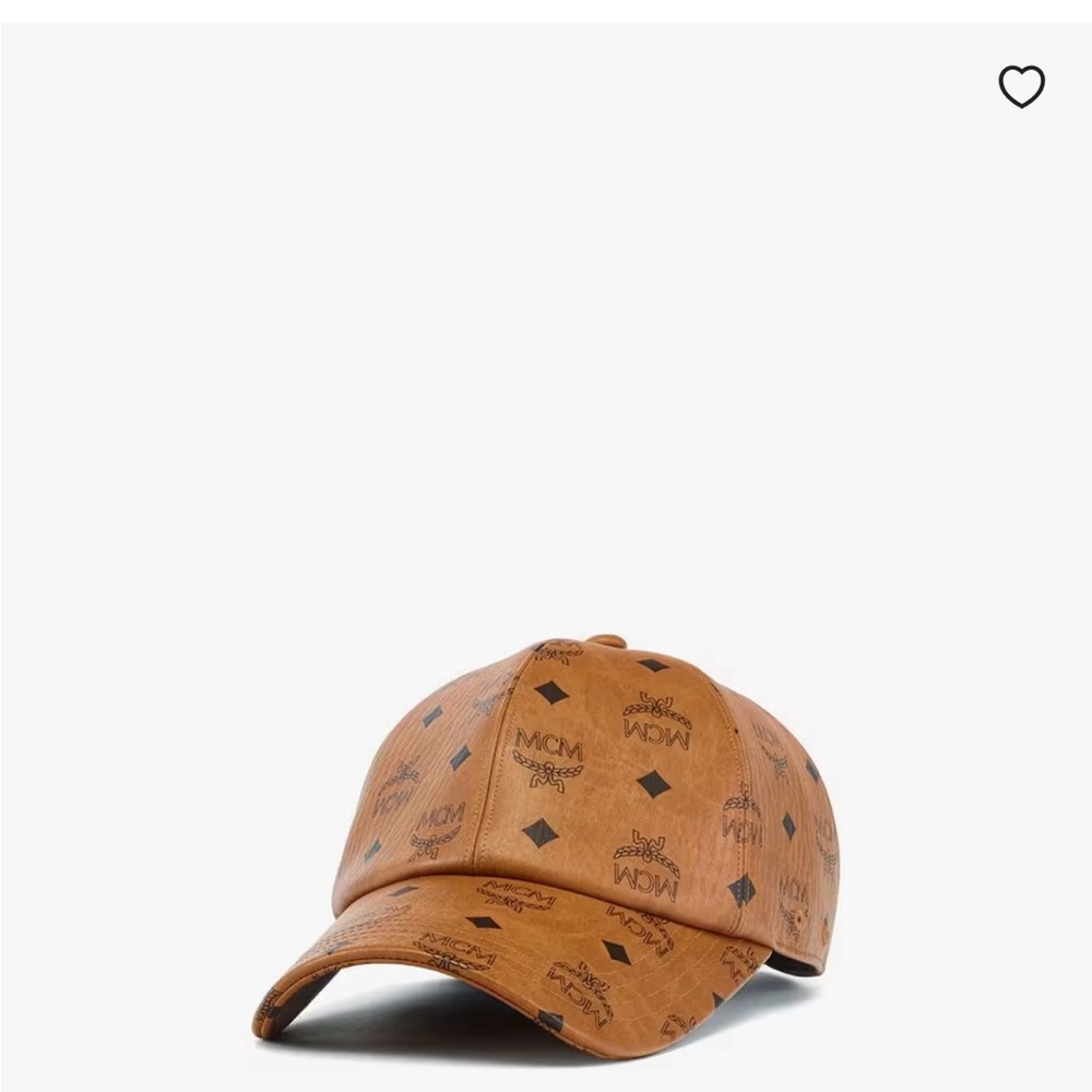MCM Tan Monogram Baseball Cap Authentic